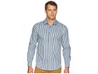 Perry Ellis Striped Twill Shirt (cerulean) Men's Clothing