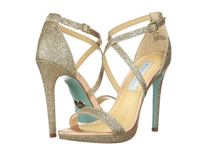 Blue By Betsey Johnson Andi (champagne Glitter) High Heels