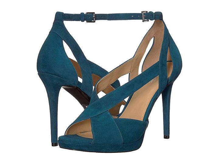 Michael Michael Kors Becky Ankle Strap (luxe Teal) Women's Shoes