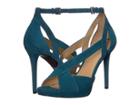 Michael Michael Kors Becky Ankle Strap (luxe Teal) Women's Shoes