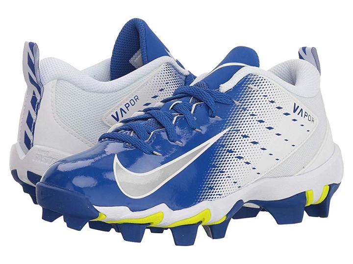 Nike Kids Vapor Untouchable Shark 3 Football (toddler/little Kid/big Kid) (white/metallic Silver/game Royal) Kids Shoes
