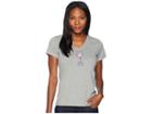 Life Is Good Classic Half Full Wine Crusher Vee Tee (heather Gray) Women's T Shirt