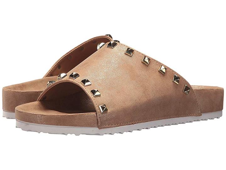 Dirty Laundry Qiana Slide Sandal (tan Shimmer) Women's Sandals