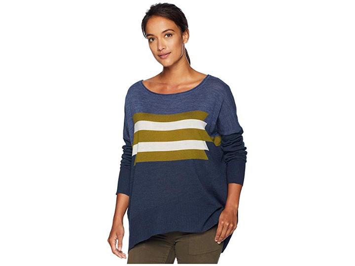 Pendleton Graphic Merino Pullover (mood Indigo Multi) Women's Clothing