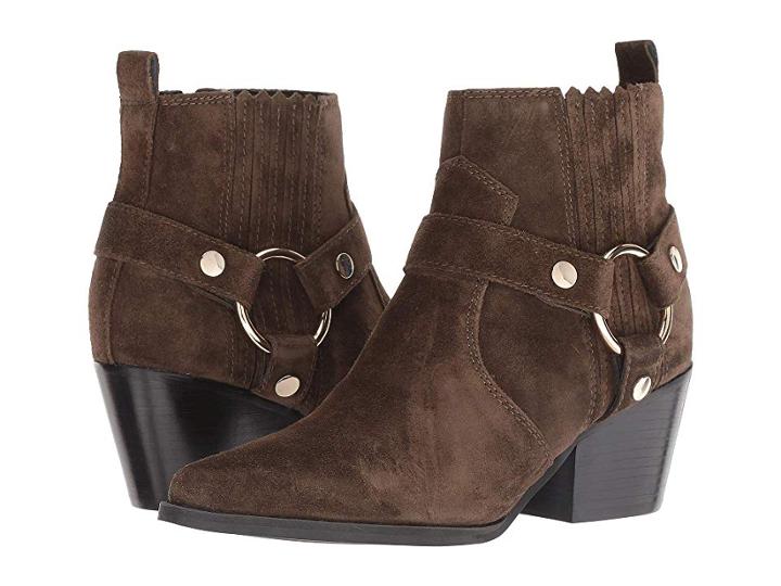 Marc Fisher Ltd Halie Bootie (dark Green Suede) Women's Shoes