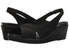 Crocs Leigh Ann Slingback Wedge (black/black) Women's  Shoes