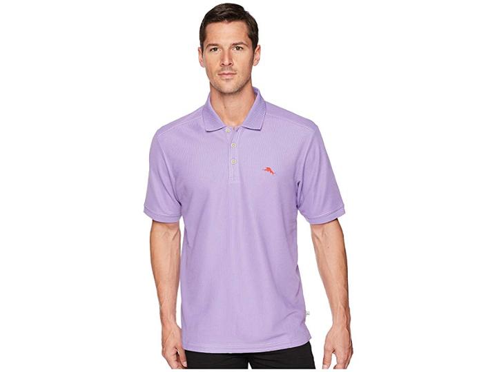 Tommy Bahama The Emfielder Polo Shirt (spring Lavender) Men's Short Sleeve Pullover