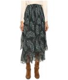 See By Chloe Crepon Paisley Maxi Skirt (frosty Green) Women's Skirt