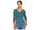 Lucky Brand Novelty Henley Shirt (jade) Women's Clothing