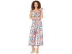 Eci Floral Chiffon Jumpsuit W/ Ruffles (red) Women's Jumpsuit & Rompers One Piece