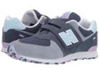 New Balance Kids Yv574v1 (little Kid/big Kid) (vintage Indigo/dark Violet) Girls Shoes