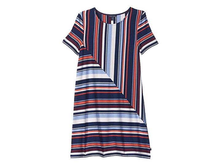 Tommy Hilfiger Kids Yarn-dye Road Map Stripe Dress (big Kids) (flag Blue) Girl's Dress