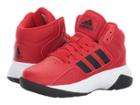 Adidas Kids Cloudfoam Ilation Mid (little Kid/big Kid) (scarlet/core Black/footwear White) Kids Shoes
