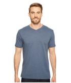Prana Prana(r) V-neck Tee (denim Heather) Men's Short Sleeve Pullover