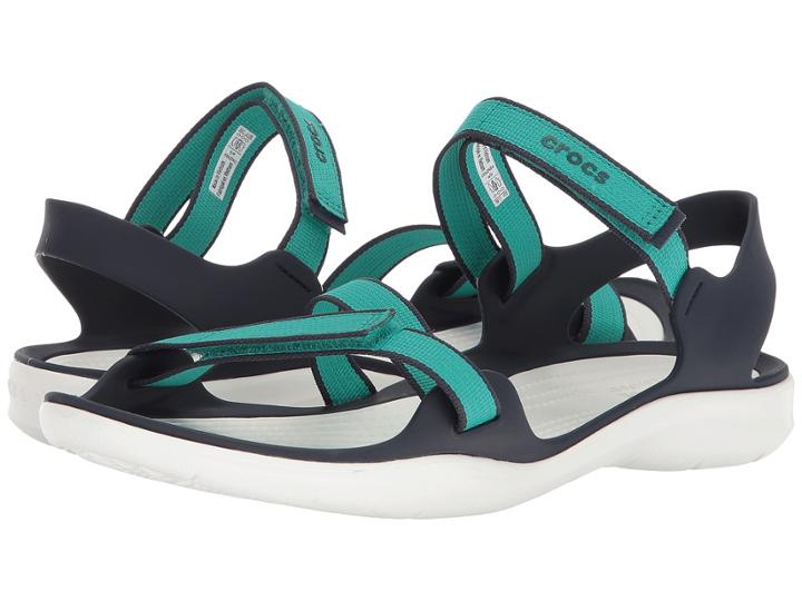 Crocs Swiftwater Webbing Sandal (tropical Teal) Women's Sandals