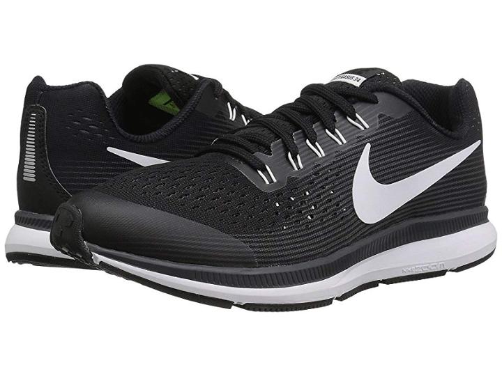 Nike Kids Zoom Pegasus 34 (little Kid/big Kid) (black/white/dark Grey/anthracite) Boys Shoes