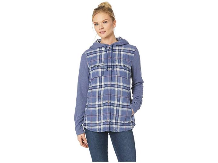Marmot Reagan Midweight Flannel Long Sleeve (storm) Women's Sweater