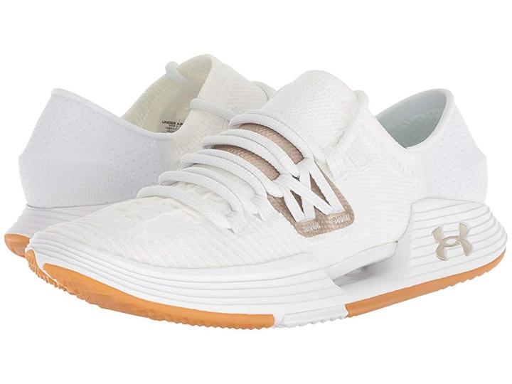 Under Armour Ua Speedform Amp 3.0 (white/white/metallic Faded Gold) Women's Shoes