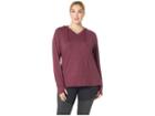 Aventura Clothing Plus Size Zahara Solid Hoodie (prune) Women's Sweatshirt