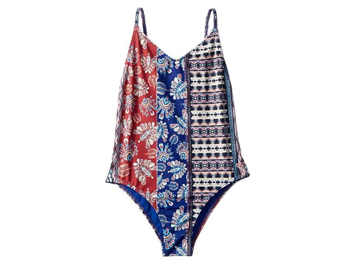 Roxy Kids Boheme Life One-piece Swimsuit (big Kids) (marshmallow Swim Vertical Flowers) Girl's Swimsuits One Piece