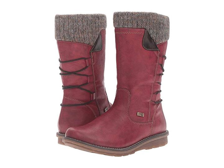 Rieker R1094 (wine/antik/graphit) Women's Zip Boots