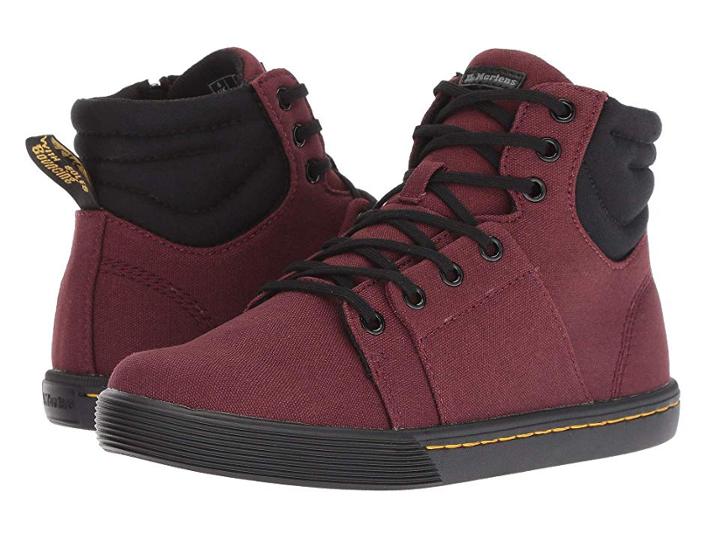 Dr. Martens Rozarya Octavo (old Oxblood Canvas/black Fine Canvas) Women's Boots
