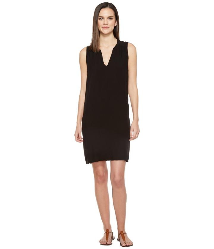 Michael Stars Modern Rayon Sleeveless V-neck Dress (black) Women's Dress