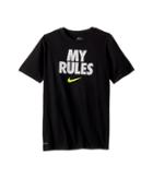 Nike Kids Dry Tee My Rules (little Kids/big Kids) (black) Boy's T Shirt