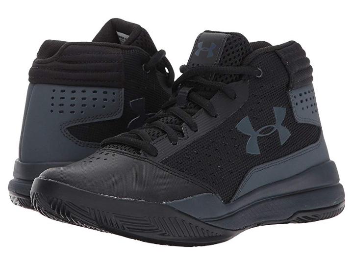 Under Armour Kids Ua Bgs Jet 2017 Basketball (big Kid) (black/rhino Grey/rhino Grey) Boys Shoes