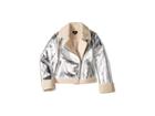 Bardot Junior Iris Metallic Biker Jacket (big Kids) (silver) Girl's Coat