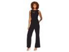 Tahari By Asl Sleeveless Crepe Jumpsuit With Slit Neck Detail (black) Women's Jumpsuit & Rompers One Piece