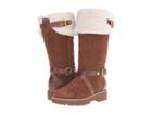 Michael Michael Kors Fawn Boot (dk Caramel/sport Suede/distressed Vachetta/real Shearling) Women's Boots