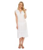 Splendid Tie Front Dress Cover-up (white) Women's Swimwear