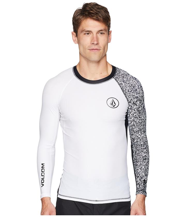 Volcom Lido Block Long Sleeve (white) Men's Clothing