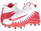 Nike Alpha Menace Varsity Mid (white/university Red/total Crimson) Men's Cleated Shoes