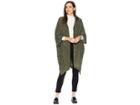 Collection Xiix Chenille Open Stitch Ruana (olive) Women's Clothing