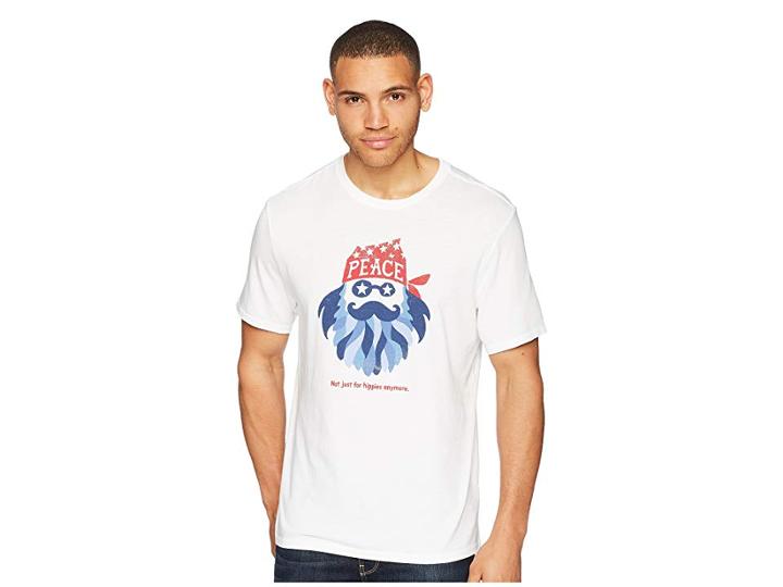 Life Is Good Hippy Jake Smooth Tee (cloud White) Men's T Shirt