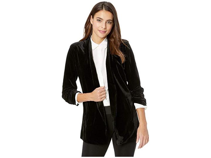 Bishop + Young Velvet Blazer (black) Women's Jacket