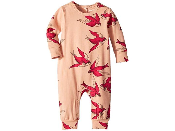 Mini Rodini Swallows Jumpsuit (infant) (pink) Girl's Jumpsuit & Rompers One Piece