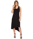 Mod-o-doc Cotton Modal Spandex Jersey Double Layer High Side Slit Tank Dress (black) Women's Dress