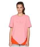Adidas Originals Clrdo Tee (chalk Pink/bold Orange) Women's T Shirt