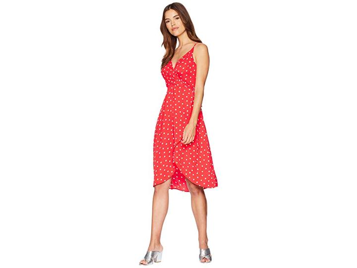 Bardot Wrap Dress (red Spot) Women's Dress