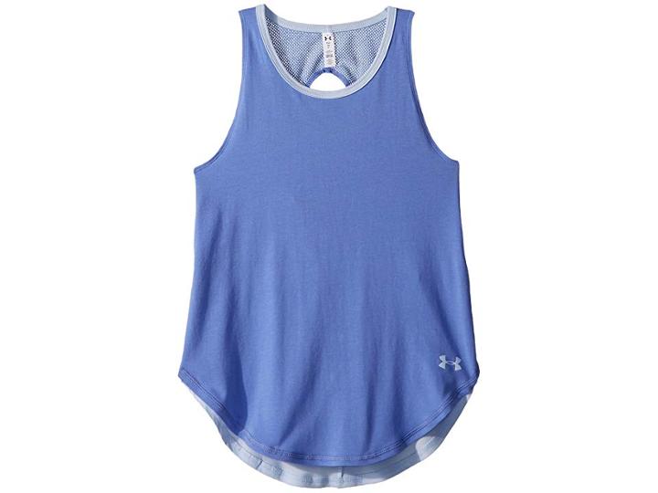 Under Armour Kids Finale Tank Top (big Kids) (talc Blue/green Typhoon) Girl's Clothing