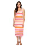 Tommy Bahama Innercoastal Stripe Tank Dress (soft Flamingo) Women's Dress