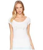 Juicy Couture Juicy V-neck Tee (white) Women's T Shirt