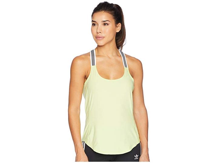 Adidas Performer Cross-back Tank Top (semi Frozen Yellow) Women's Sleeveless