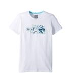 The North Face Kids Short Sleeve Graphic Tee (little Kids/big Kids) (tnf White/blue Wing Teal Fern Print) Girl's Short Sleeve Pullover