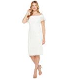 Maggy London Off The Shoulder Sheath Dress (white) Women's Dress
