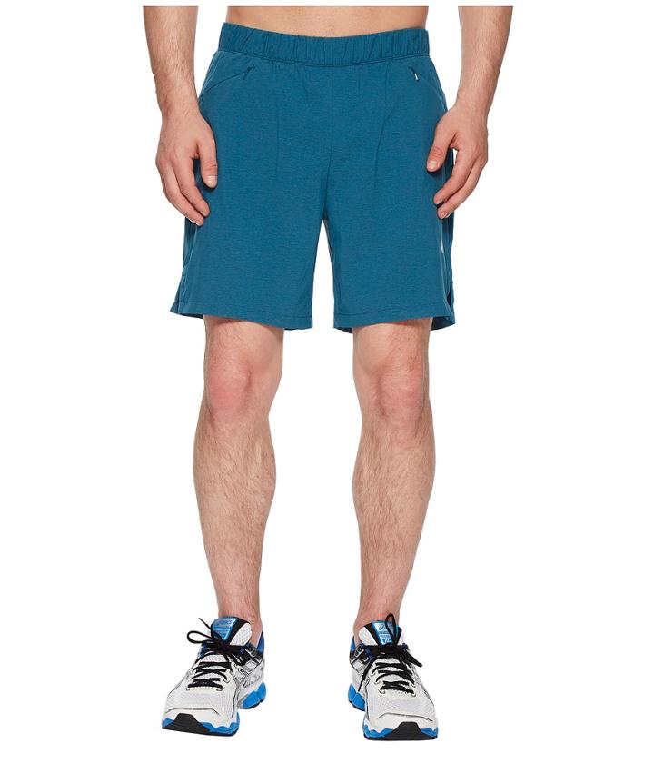 Asics 2-n-1 7 Shorts (blue Steel Heather) Men's Shorts