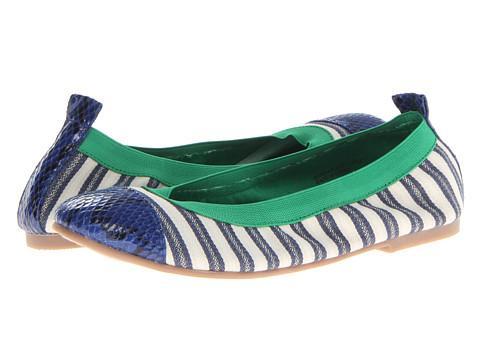 Cl By Laundry Glinda (navy/royal Blue Natural Stripe) Women's Flat Shoes